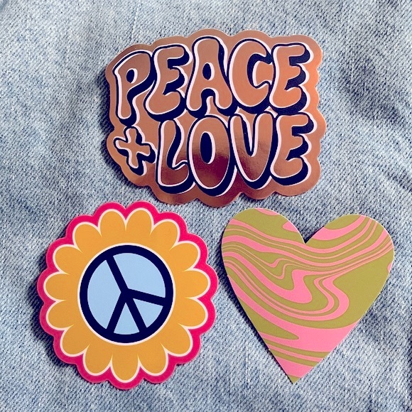 Peace & Love Sticker Set ☮️💜 - Picture 1 of 4